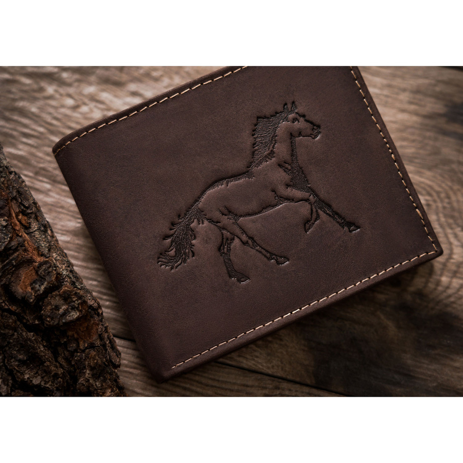 Duży, brązowy portfel męski ze skóry naturalnej wyposażony w system RFID - Always Wild