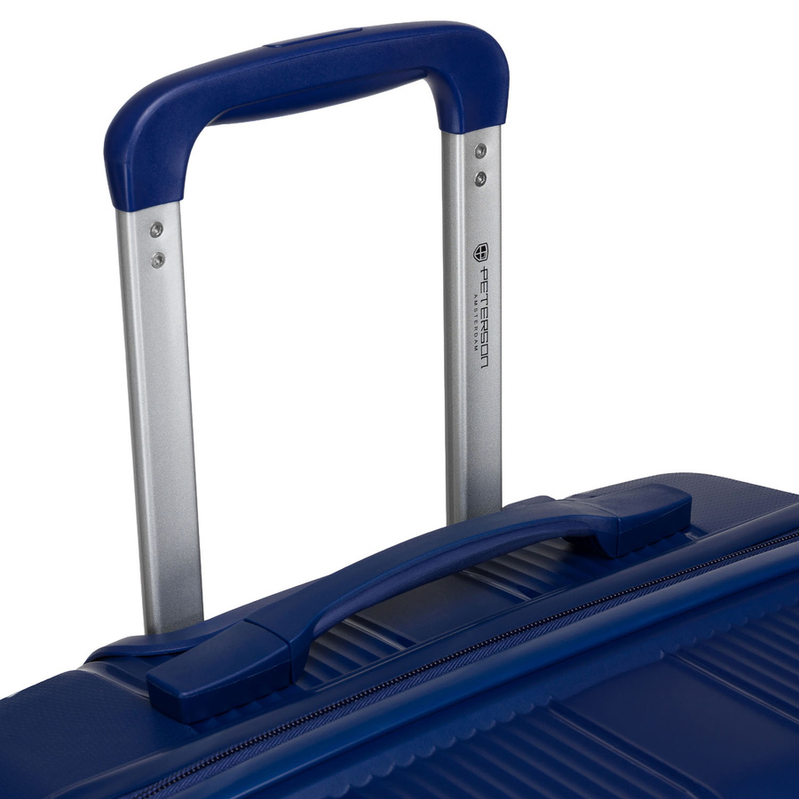 Kabinowa, granatowa walizka podróżna z teleskopowym uchwytem - Peterson