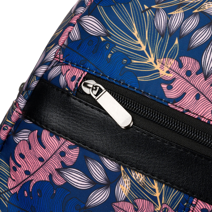 Plecak damski z poliestru, zawieszony na regulowanych szelkach i uchwycie na dłoń - Rovicky