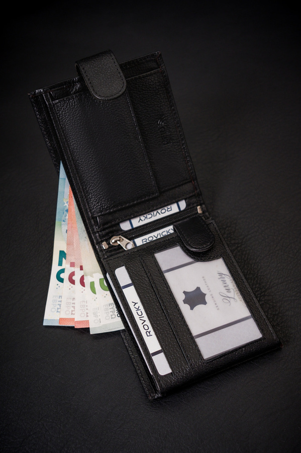 Duży, skórzany portfel męski z systemem RFID - 4U Cavaldi