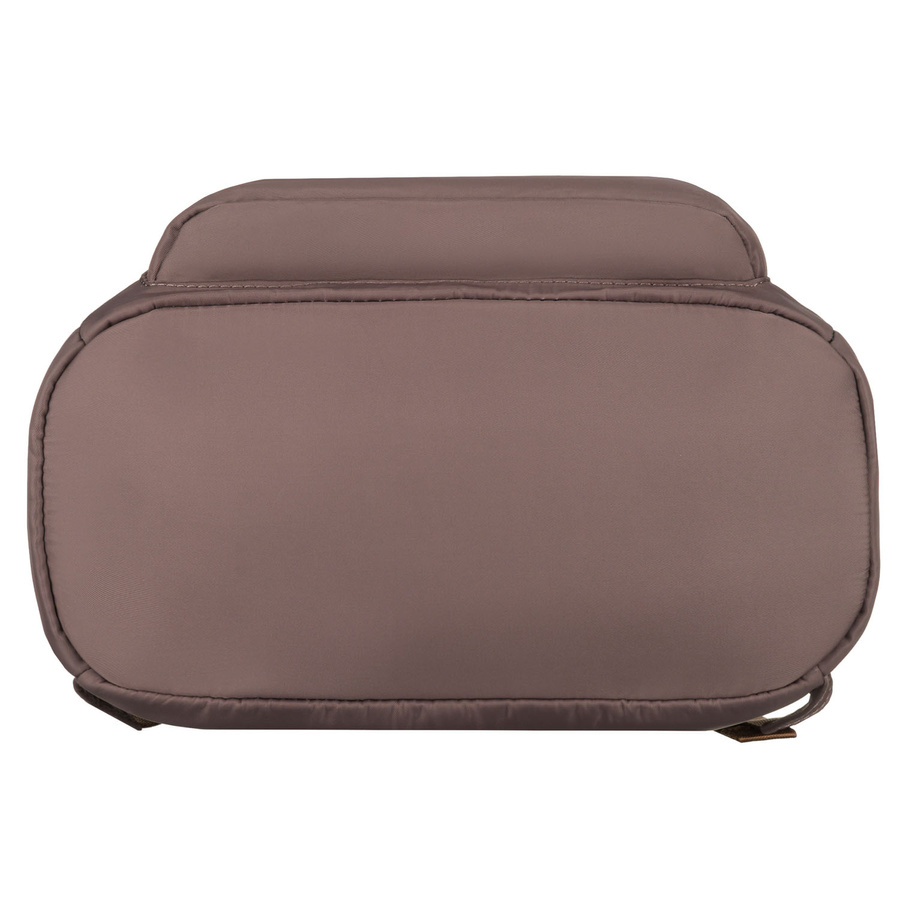 Dwukomorowy plecak damski z poliestru w beżowym kolorze - Peterson