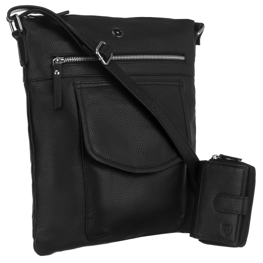 Klasyczna torebka listonoszka crossbody z portfelem - Peterson