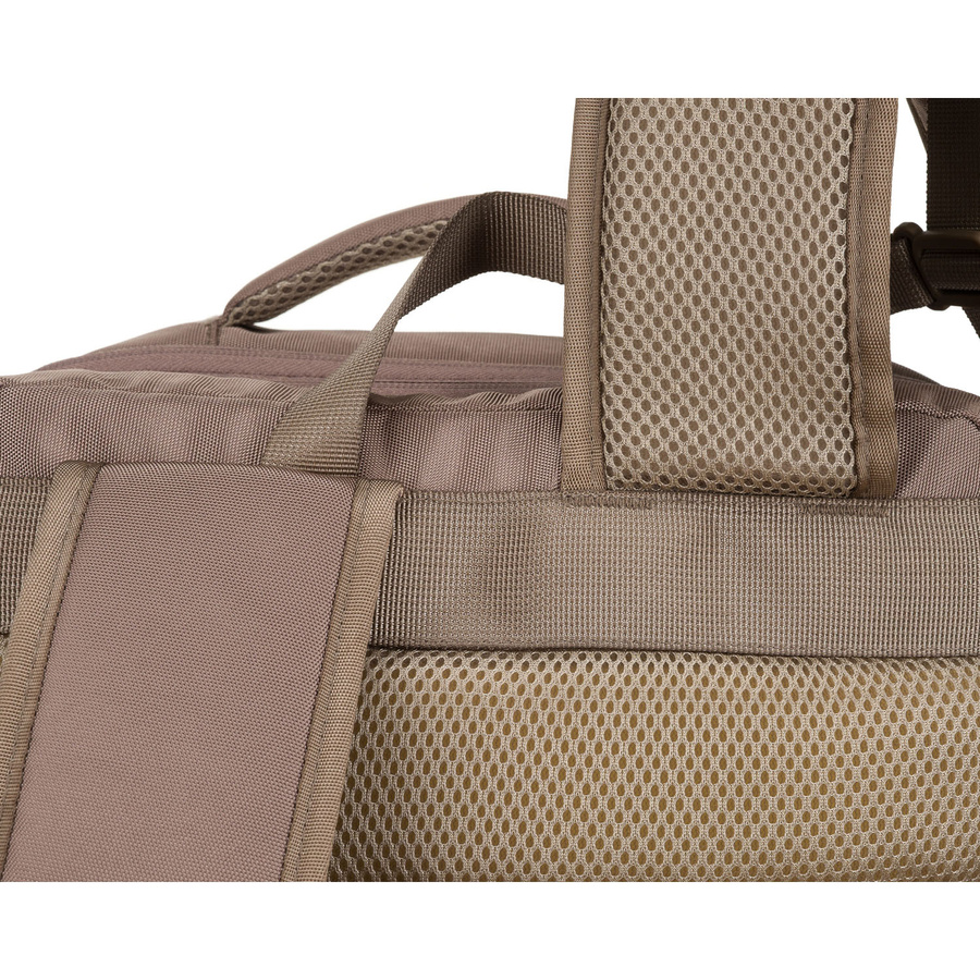 Beżowy plecak podróżny wykonany z cordury z portem USB - Peterson