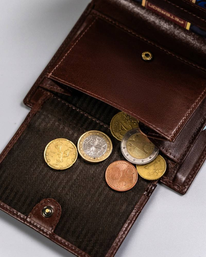 Elegancki, duży portfel męski ze skóry naturalnej - Peterson