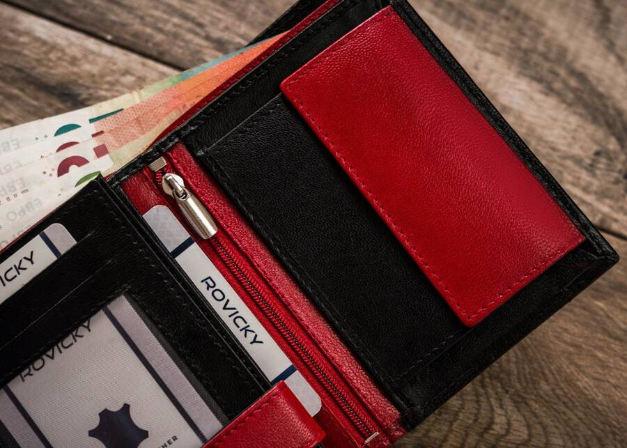 Duży portfel męski ze skóry naturalnej - Rovicky