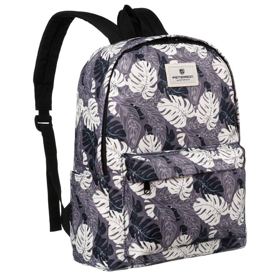 Jednokomorowy plecak miejski z zewnętrzną kieszenią - Peterson