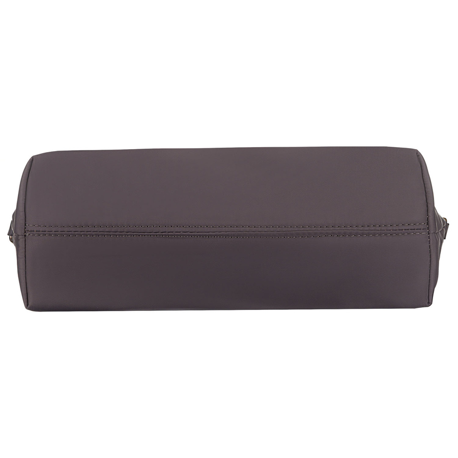 Nylonowa shopperka damska w szarym kolorze z doczepianym, regulowanym paskiem - Peterson