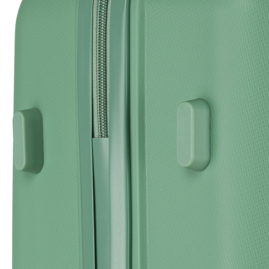 Duża walizka podróżna w zielonym kolorze z wodoodporną skorupą - Peterson