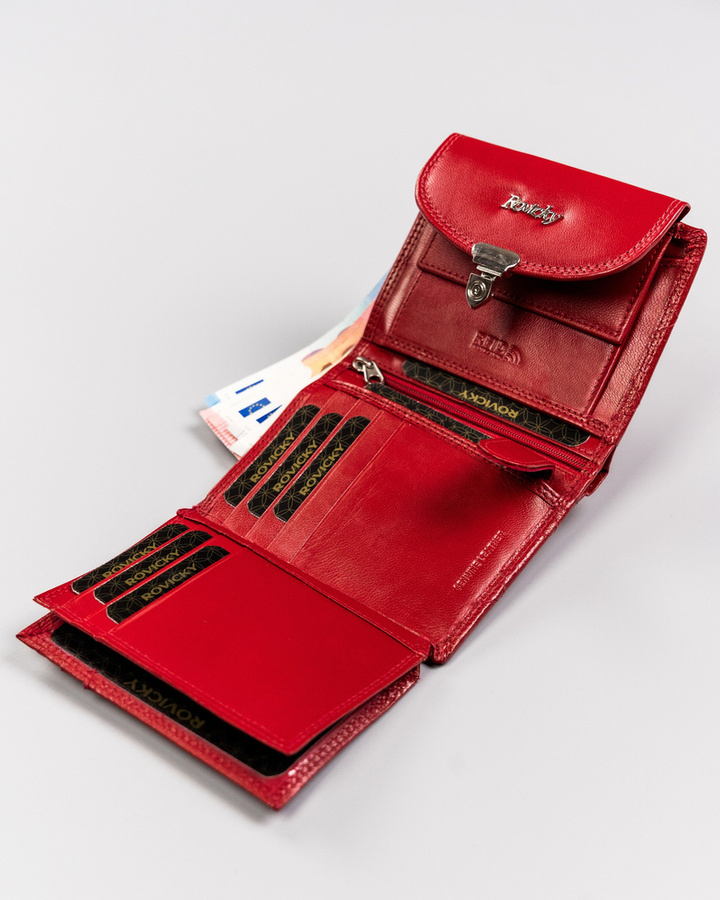 Średni, skórzany portfel damski na zatrzask - 4U Cavaldi