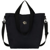 Czarna torba damska wykonana z poliestru z kieszonką zewnętrzną - Rovicky