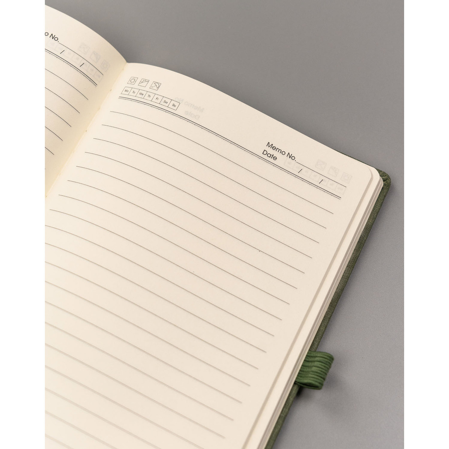 Zielony notes A5 z gumką zamykającą - Peterson