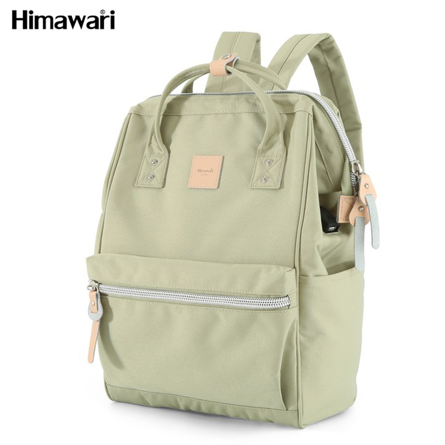 Plecak wielofunkcyjny z portem USB w odcieniu oliwkowym - Himawari