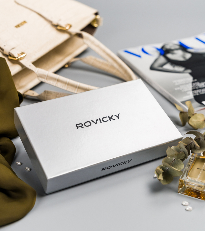 Duży portfel damski piórnik na zamek - Rovicky