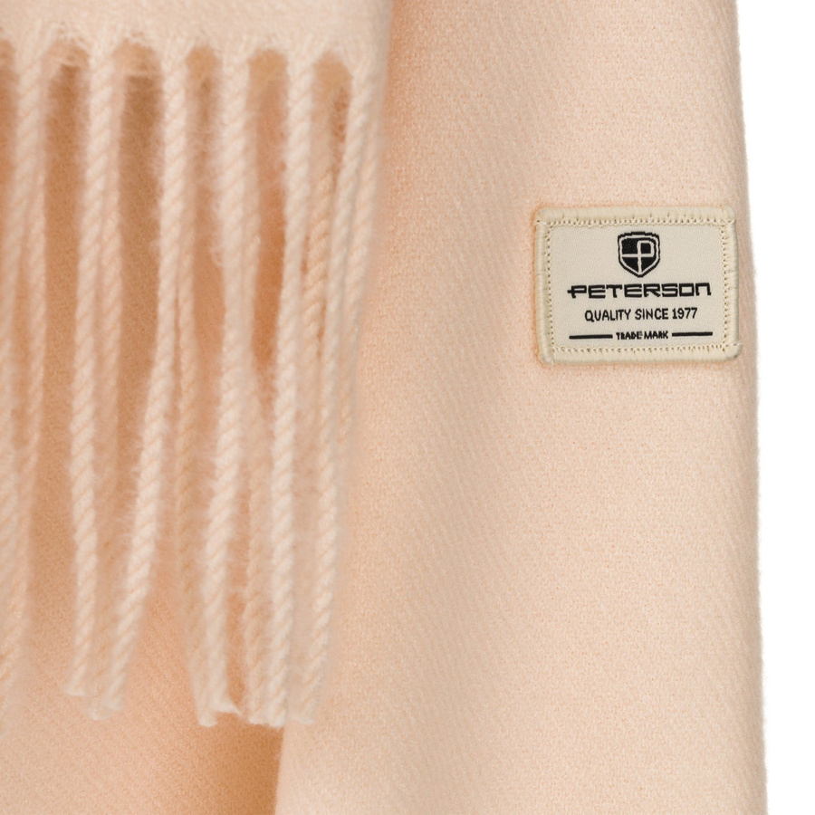 Dwustronny szal damski w kolorze kremowym - Peterson