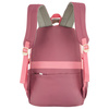 Pojemny plecak szkolny z poliestru w różowym kolorze zawieszony na regulowanych szelkach - Peterson