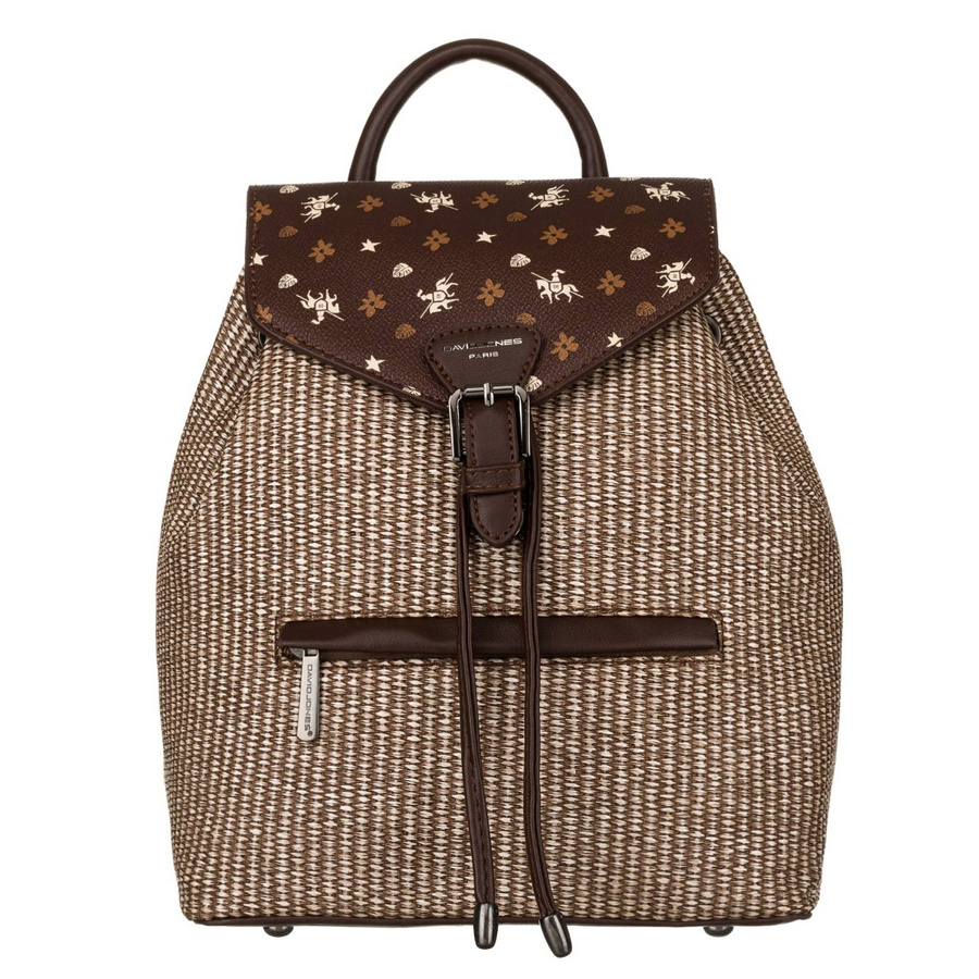 Elegancki plecak damski ze skóry ekologicznej - David Jones