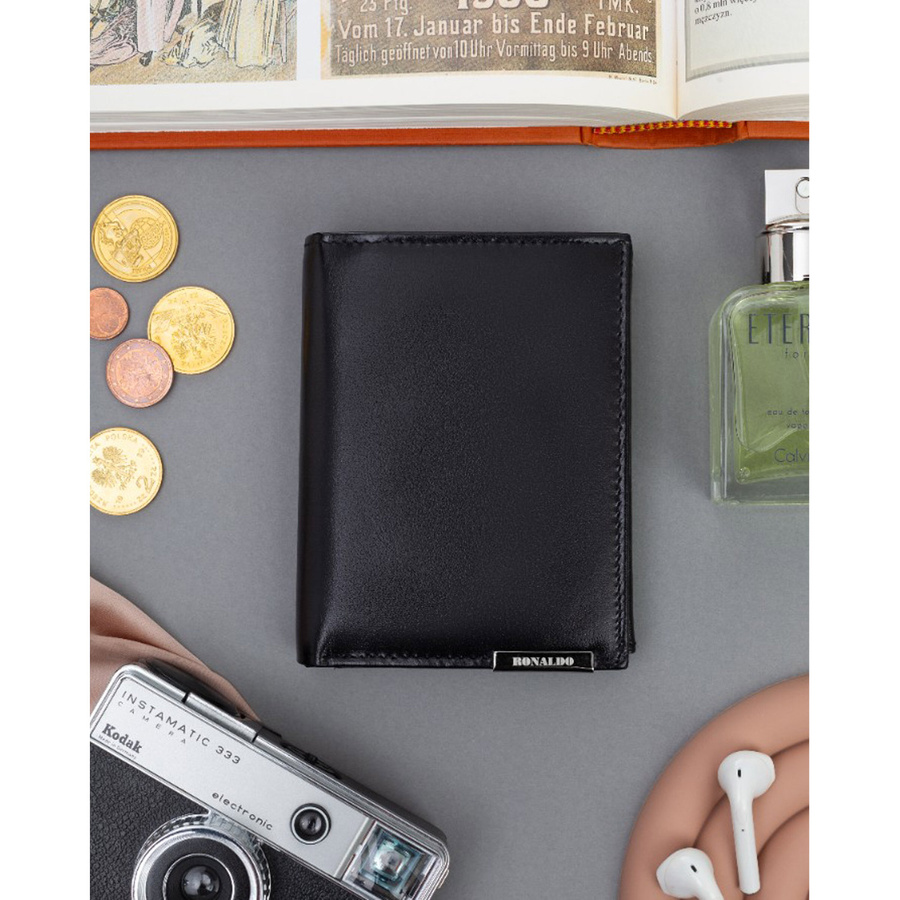 Duży, skórzany portfel męski z systemem RFID - Ronaldo