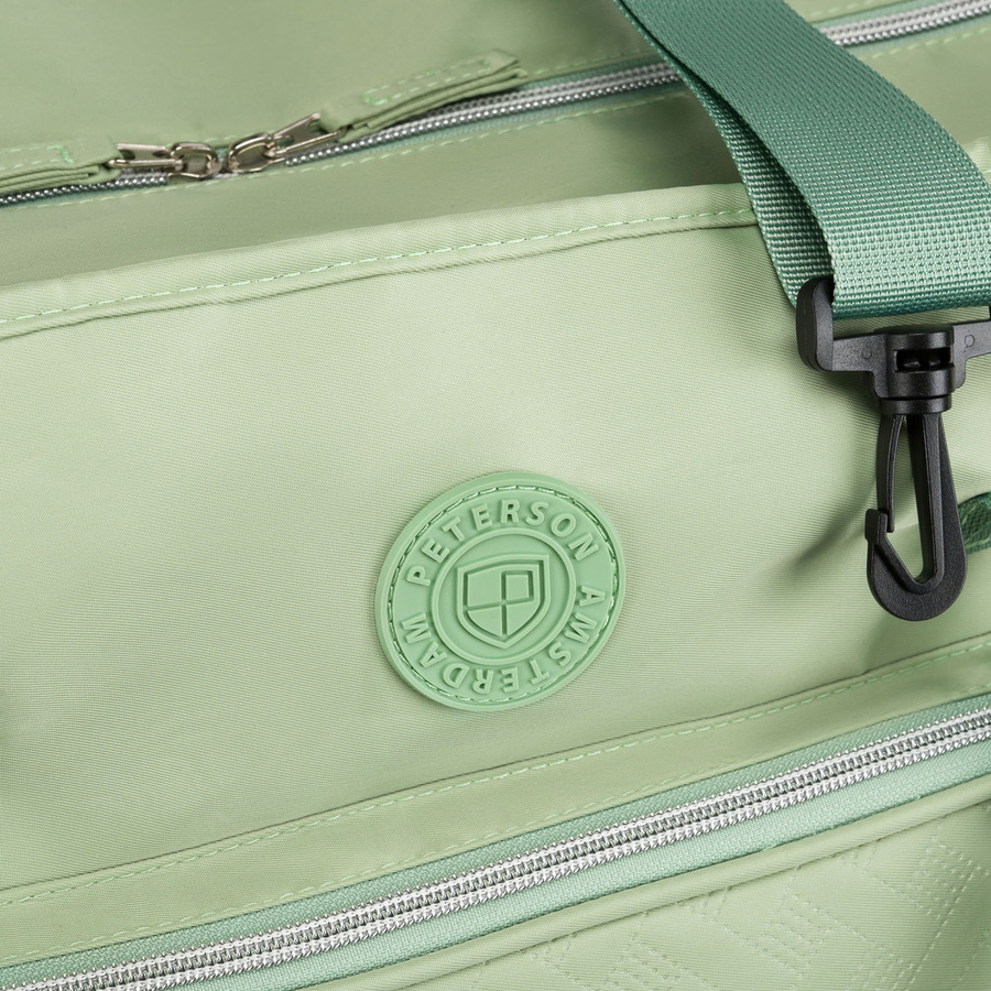 Zielona, weekendowa torba podróżna z poliestru - Peterson