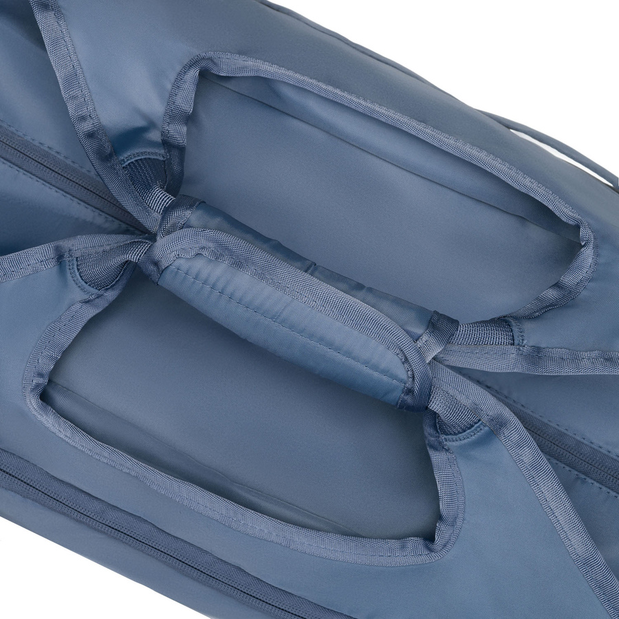 Niebieska, weekendowa torba podróżna wyposażona w uchwyt na walizkę - Peterson