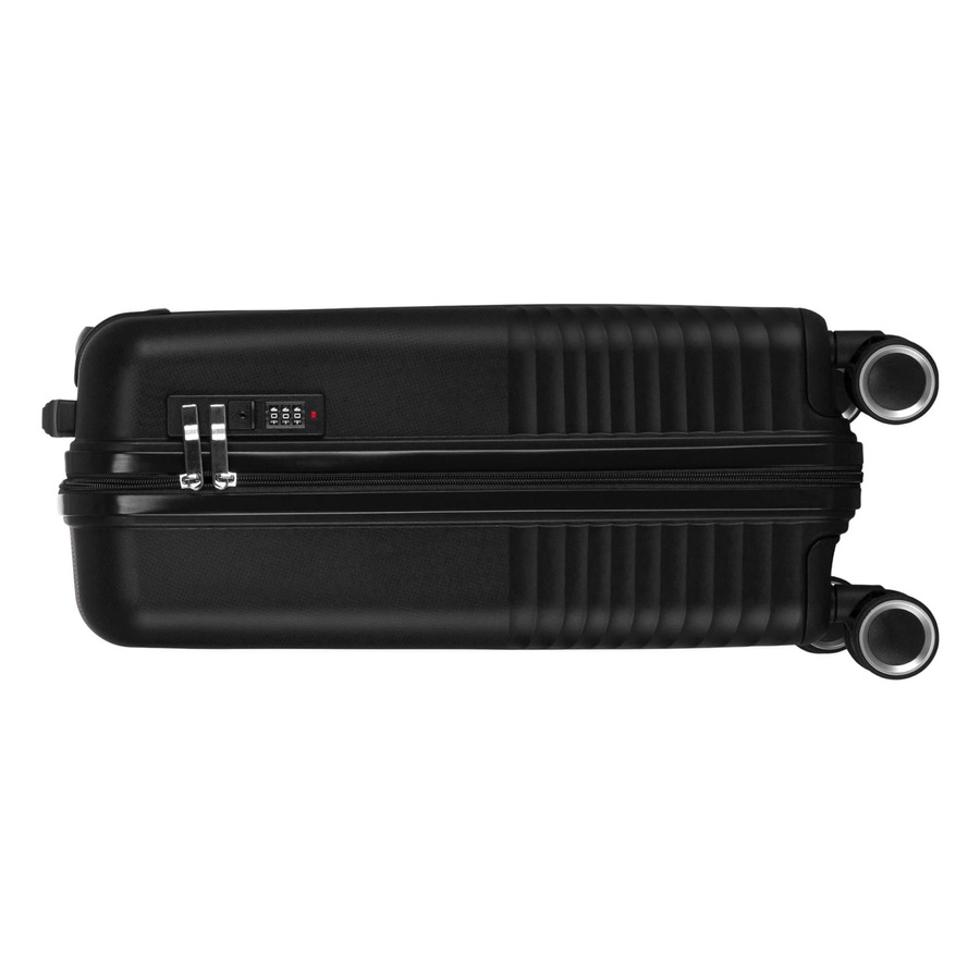 Kabinowa, czarna walizka podróżna z teleskopowym uchwytem - Peterson