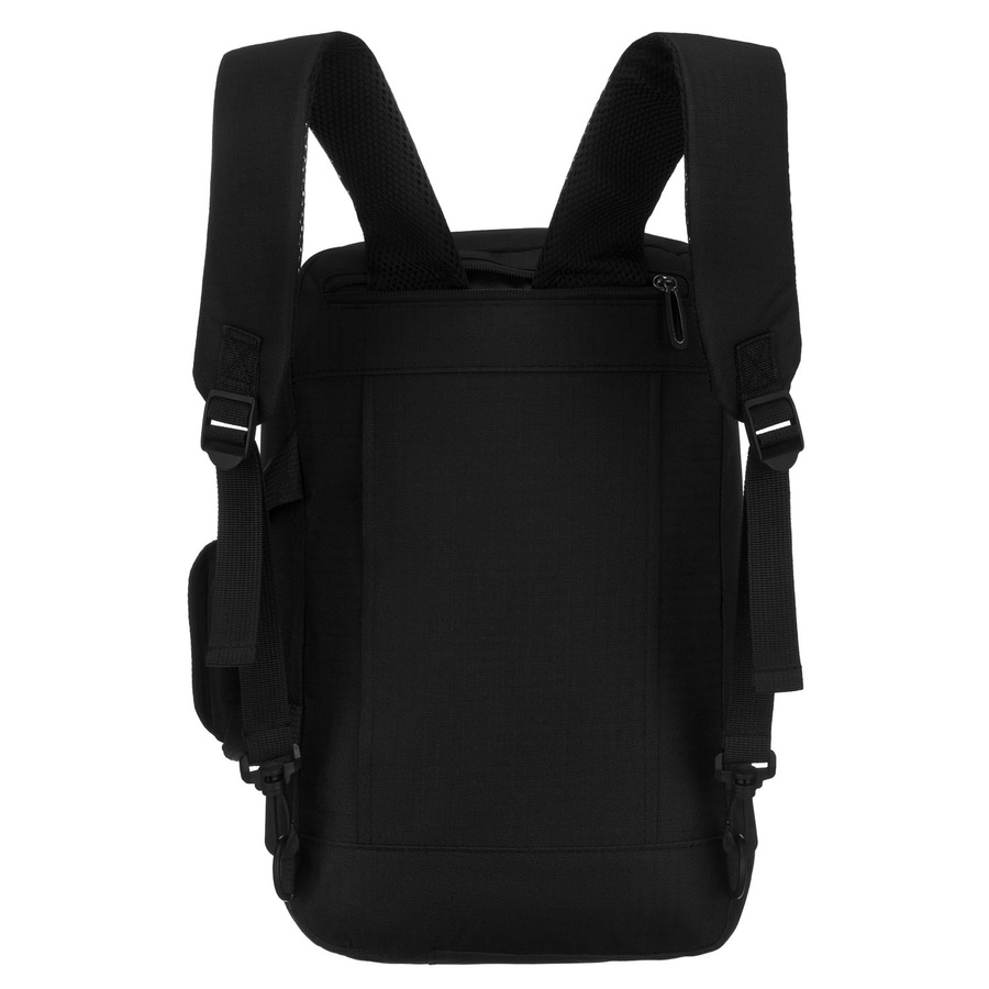 Plecak podróżny w czarnym kolorze zamykany suwakiem, idealny na bagaż podręczny - Peterson