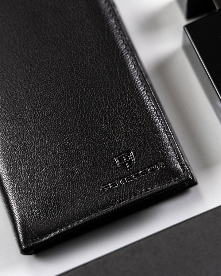 Portfel męski w wersji slim z koziej skóry - Peterson