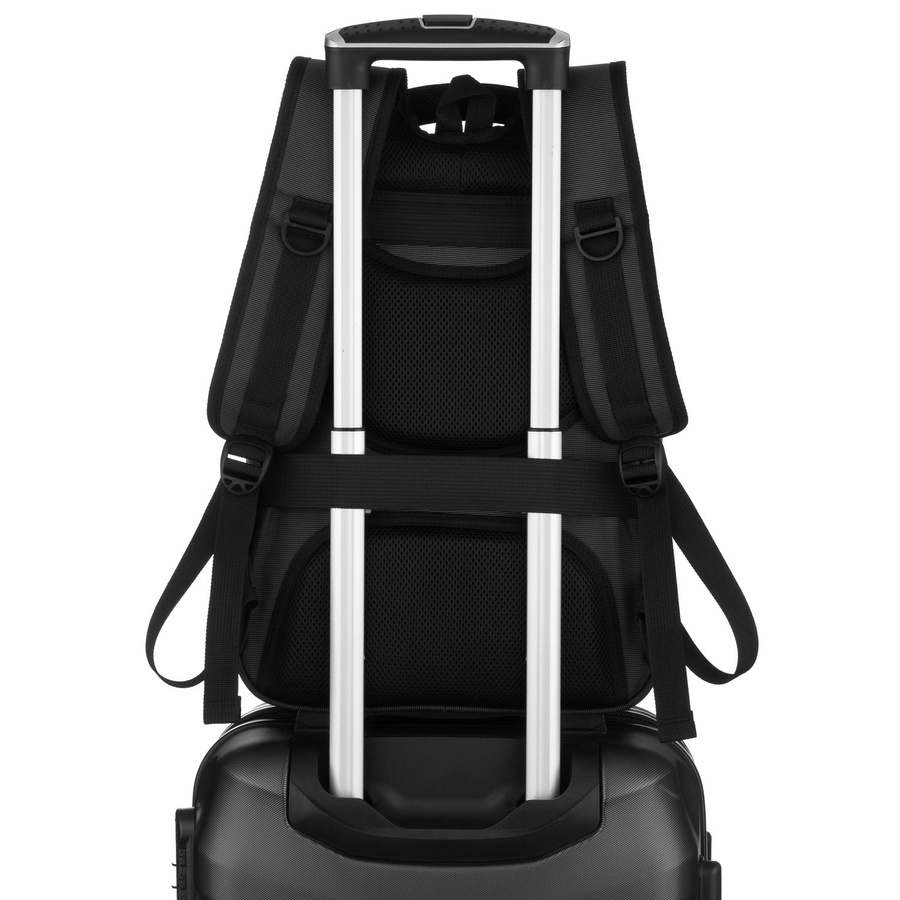 Podróżny plecak w czarnym kolorze z miejscem na laptopa - Rovicky