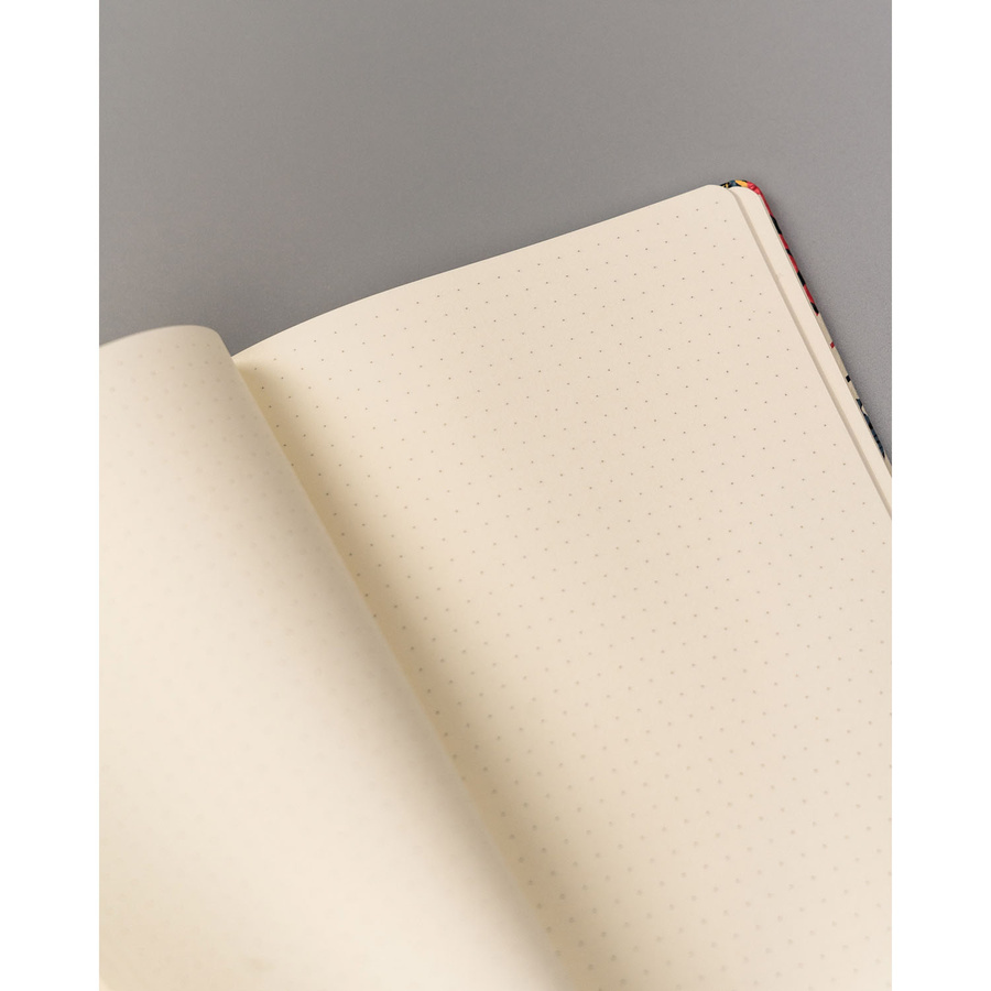 Kwiatowy, kolorowy notes zadrukowany w kropki - Peterson