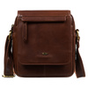 Skórzana, brązowa torba męska na ramię - Peterson