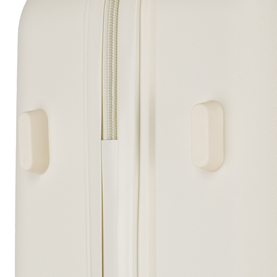 Duża walizka podróżna w beżowym kolorze z wodoodporną skorupą - Peterson