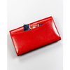 Elegancki czerwony portfel z zewnętrzną kieszonką - Peterson