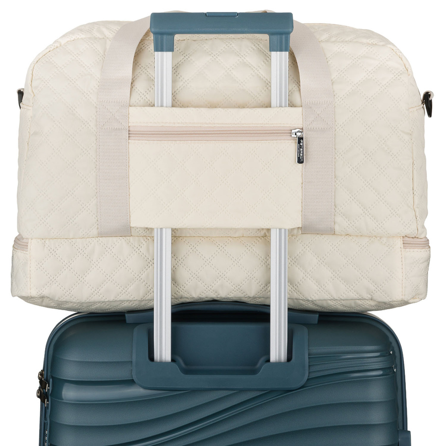 Sportowa, treningowa torba w beżowym kolorze wykonana z poliestru - Peterson