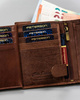 Duży, skórzany portfel męski w orientacji pionowej - Peterson