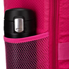 Różowy, podróżny plecak z poliestru z uchwytem do zamocowania na walizce - Peterson