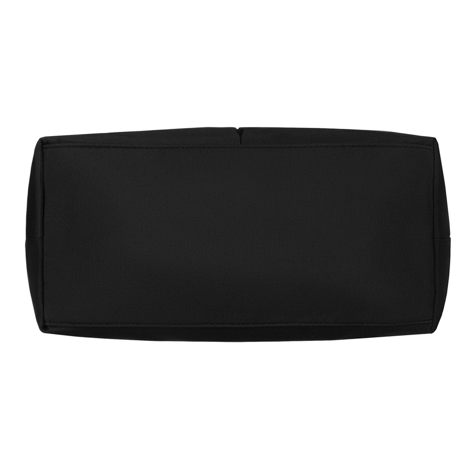 Jednokomorowa, czarna shopperka damska zamykana suwakiem - Peterson