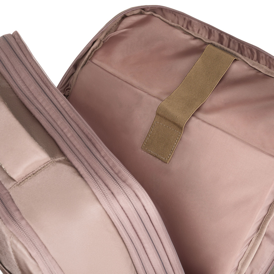 Beżowy plecak podróżny wykonany z cordury z portem USB - Peterson