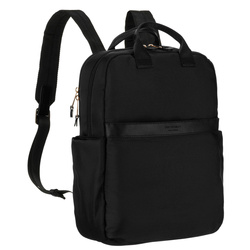 Czarny, nylonowy plecak damski na regulowanych szelkach - Peterson