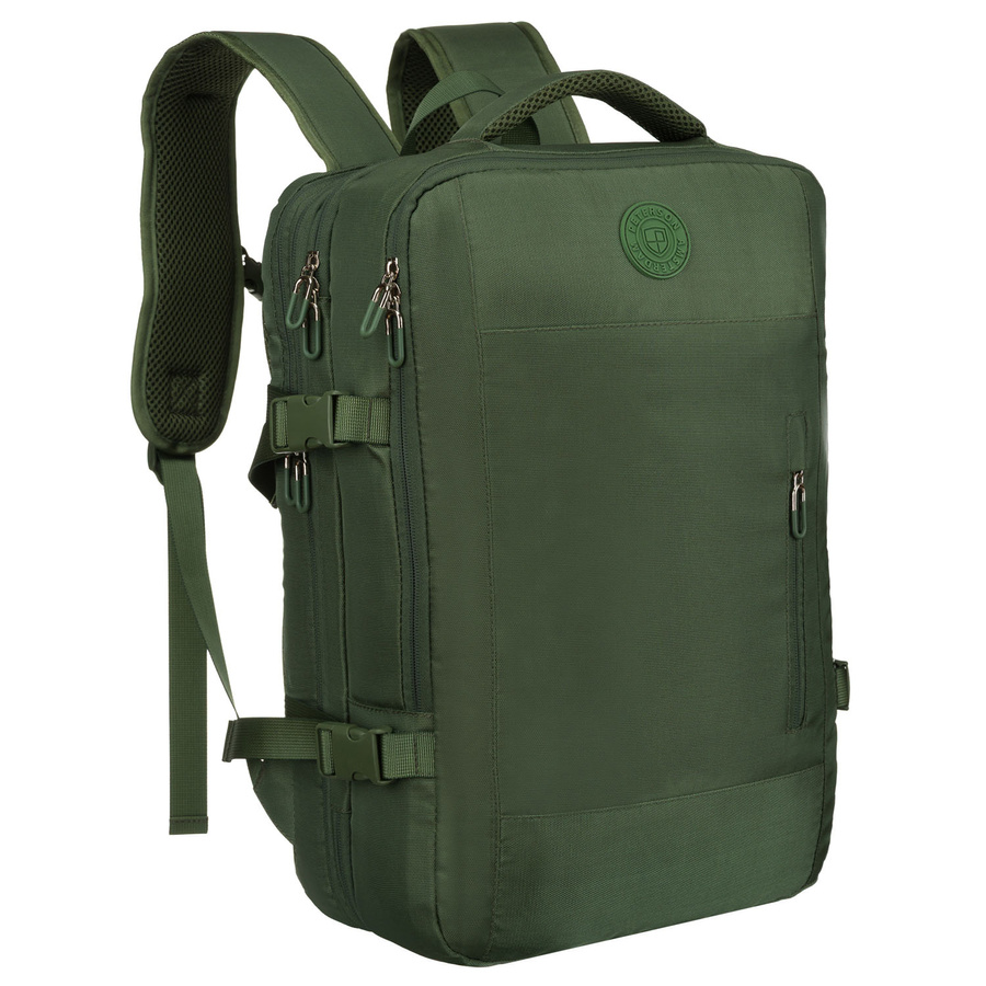 Zielony plecak podróżny z miejscem na laptopa i portem USB - Peterson
