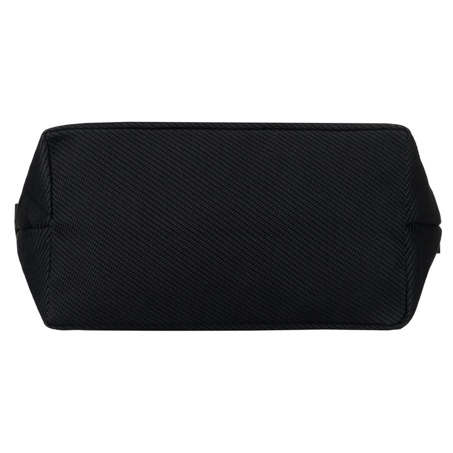 Czarna torba damska wykonana z poliestru z kieszonką zewnętrzną - Rovicky