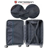 Duża walizka podróżna w szarym kolorze z wodoodporną skorupą - Peterson