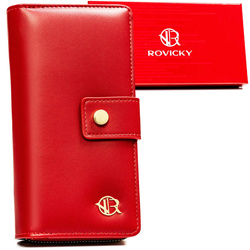 Duży portfel damski ze skóry ekologicznej - Rovicky