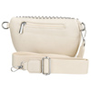Modna saszetka damska wykonana ze skóry ekologicznej w jasnobeżowym kolorze, zamykana suwakiem - Peterson
