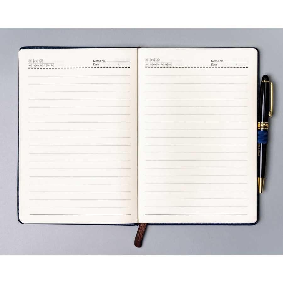 Granatowy notes w formacie A5 zadrukowany w linie - Peterson