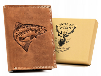 Duży, pionowy portfel męski ze skóry naturalnej - Always Wild