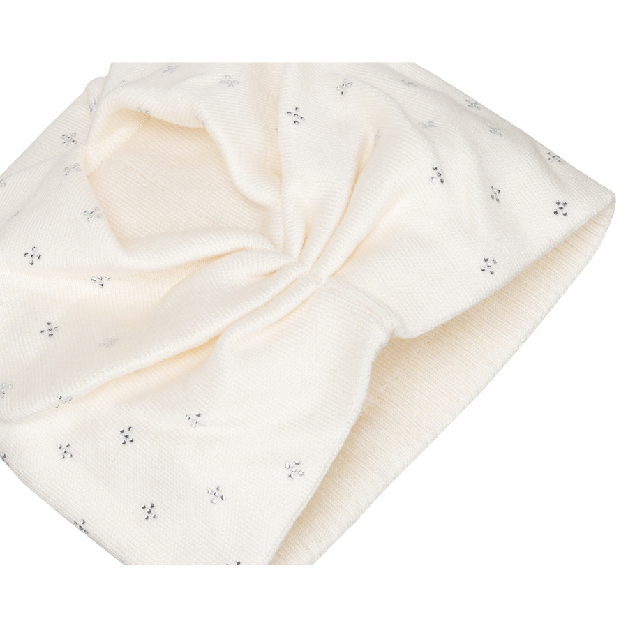 Ciepła czapka damska beanie z kryształkami - Peterson