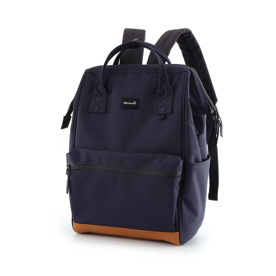 Miejski plecak damski w granatowym kolorze z portem USB - Himawari