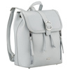 Pojemny plecak damski ze skóry ekologicznej w szarym kolorze wyposażony w nóżki ochronne - Rovicky