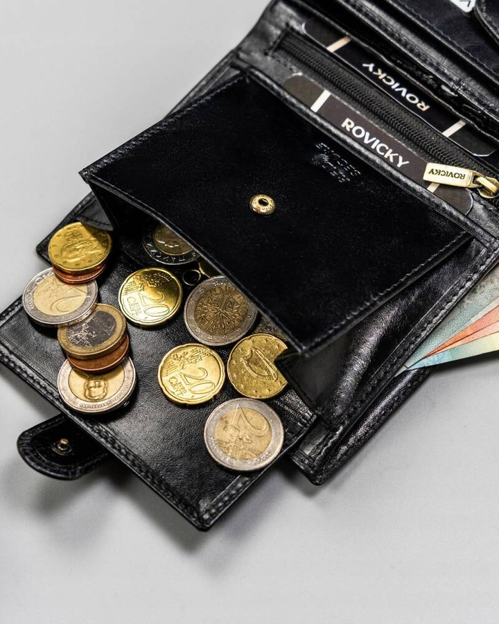 Duży, skórzany portfel męski na zatrzask - Rovicky