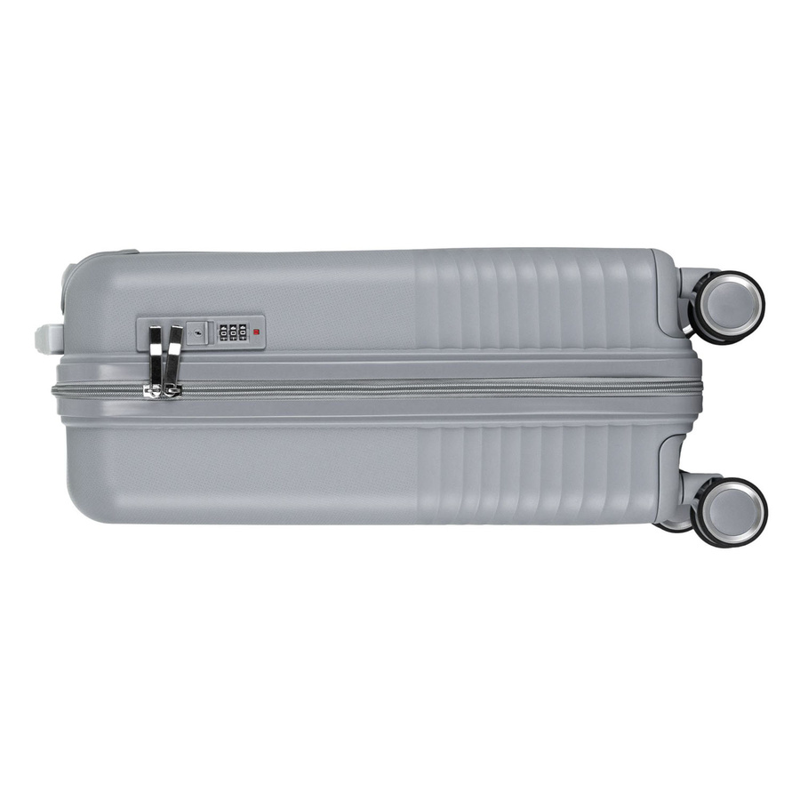 Kabinowa, szara walizka podróżna z teleskopowym uchwytem - Peterson