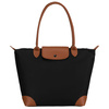 Klasyczna shopperka damska wykonana z poliestru w czarnym kolorze - Peterson